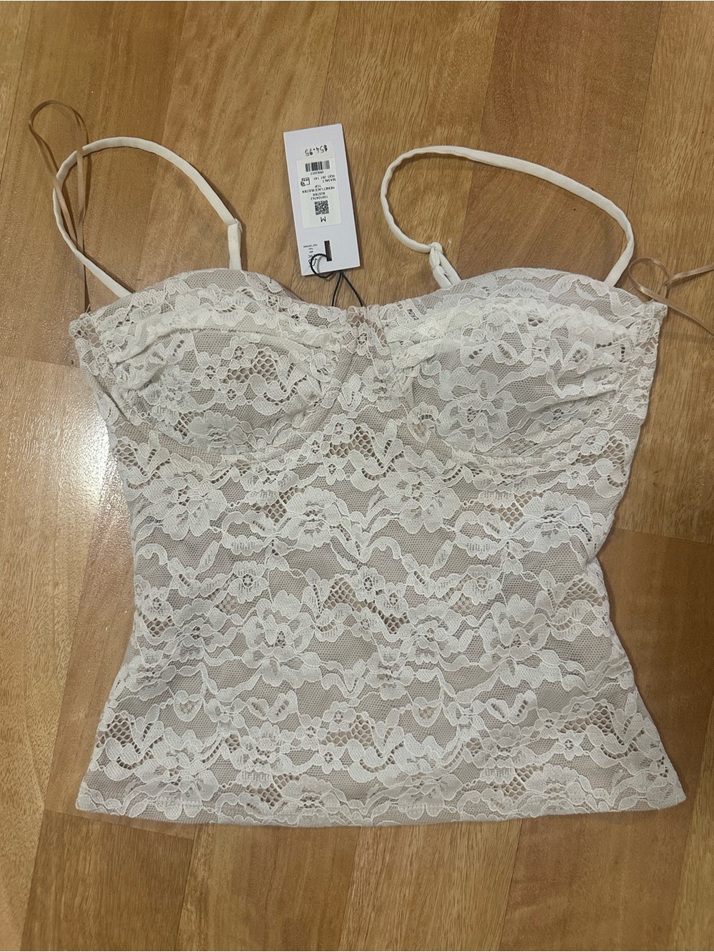 Dynamite White Lace Bustier Tank Top